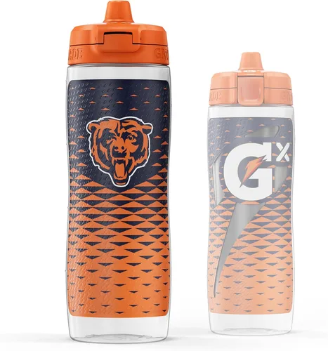 Vista 34 de Gatorade Gx NFL - Botellas antideslizantes para apretar, 30 onzas líquidas, sistema de hidratación Gx