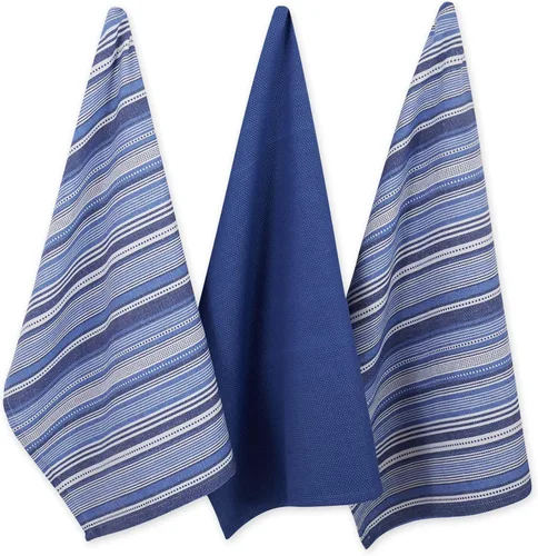 Vista 13 de DII Everyday Colección de toallas de cocina Urban Stripe, 20x30, verde alcachofa, 3 piezas