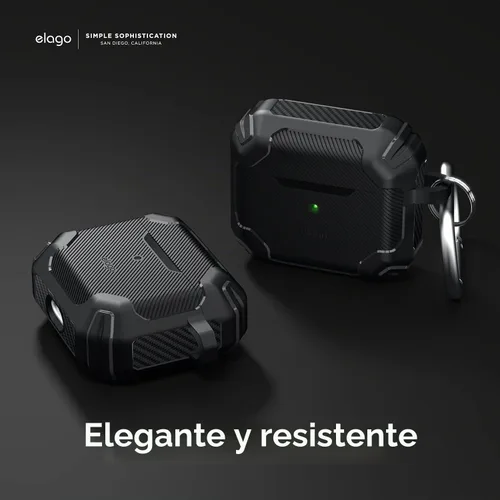 Vista 4 de elago Funda de armadura sólida para AirPods 3 Negro