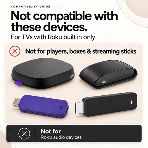 Vista 3 de Mando a distancia de repuesto para Roku TV, para televisores con Roku