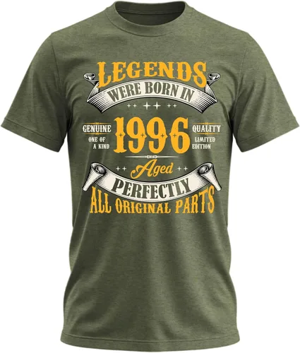 Vista 41 de Camiseta de cumpleaños para hombre, leyendas nacieron en 19XX, camiseta Negro