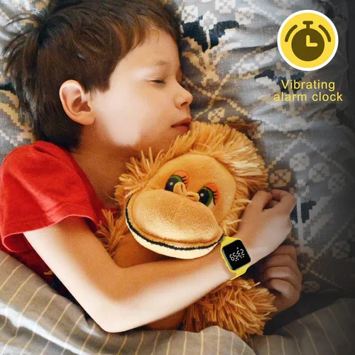 Vista 4 de Reloj deportivo digital para niños y niñas con contador de pasos, alarma vibratoria y despertador. Rastreador de actividad a prueba de agua, sin