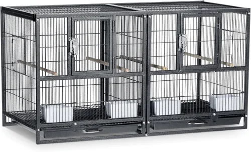 Vista 11 de Prevue Pet Products Deluxe Divided Breeder Cage - Black