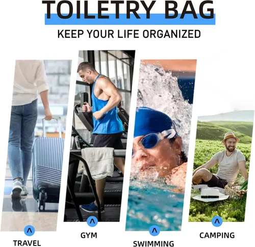 Vista 7 de Tumecos Kit de aseo Dopp Organizador de electrónica de viaje, bolsa de accesorios de afeitado