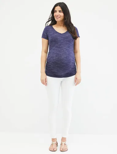Vista 4 de Motherhood Maternity Women's Indigo Blue Super Stretch Secret Fit Belly Skinny Denim Jean