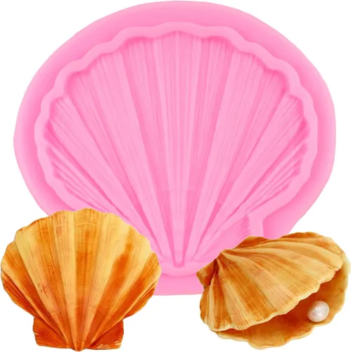 Vista 12 de Moldes de silicona con diseño de estrella de mar para fondant, para decoración de tartas de temática marina, decoración de cupcakes, postres