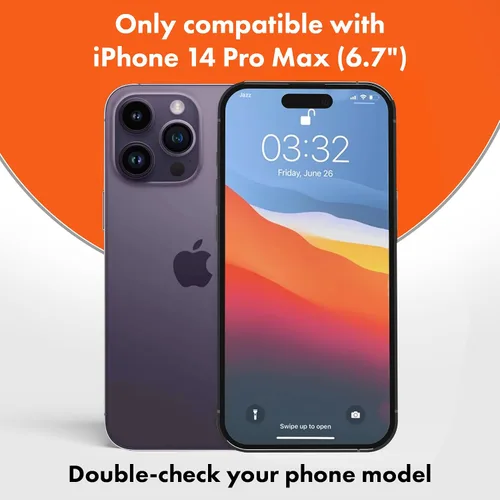 Vista 3 de Slapback Protector de pantalla de privacidad prémium para iPhone 14 Pro Max [2 unidades] [pantalla de 6.7 pulgadas] Anti-espía 28 grados opaca