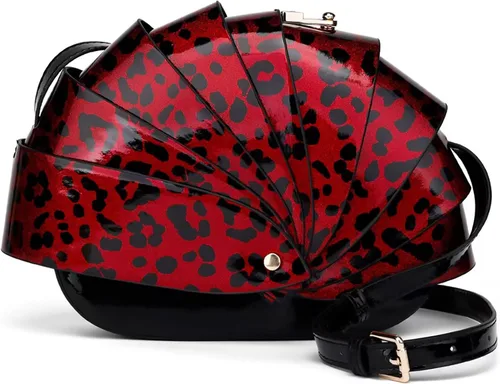Vista 9 de Bolso bandolera de cuero sintético para mujer, diseño único y plegable