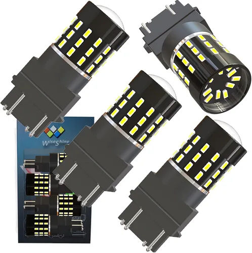 Vista 20 de BAU15S PY21W 1156PY 7507 7510 9507 Bombillas LED súper brillantes color amarillo ámbar de 54 SMD 3014 12V-24V para indicadores de posición, luz