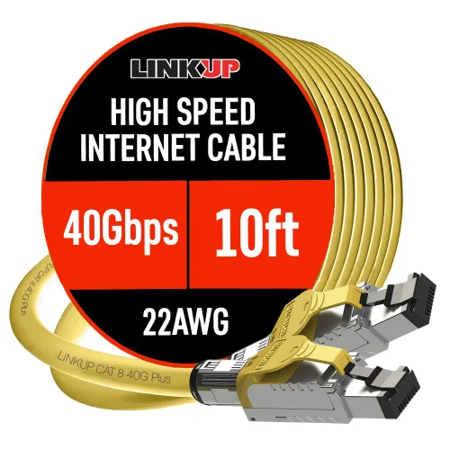 Vista 9 de LINKUP Cable Ethernet Cat 8 Cable largo de Internet Conexión LAN de alta velocidad Conectores RJ45 Uso con Cat 5/Cat 6/Cat 7 Óptimo