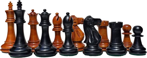 Vista 2 de Jaques Staunton - Juego de piezas de ajedrez de madera de Staunton de lujo de 3.75 pulgadas y ebonizado-El imperio del ajedrez