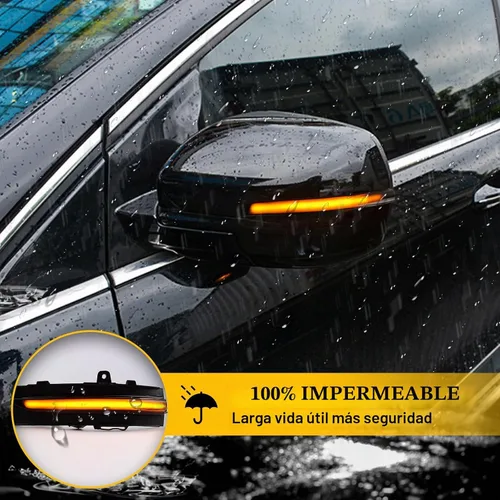 Vista 4 de [2 piezas] Luces de señal de giro secuenciales de espejo lateral para Ford Edge 2015 2016 2017 2018 lente ahumada ensamblada FT4B13B382AA