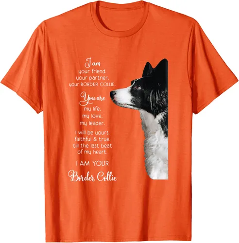 Vista 56 de Funny I Am Your Friend Your Partner Your Border Collie - Camiseta de regalo, Negro, S