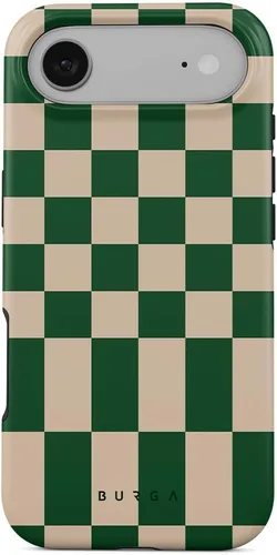 Vista 76 de BURGA-Funda p/teléfono compatible c/iPhone 14 Plus, carcasa rígida híbrida de 2 capas + Funda protectora de silicona, almendras latte a lunares
