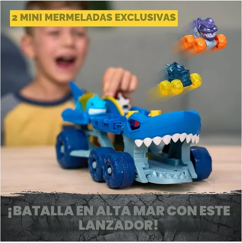 Vista 3 de Monster Jam Mini Jams Megalodon Squid Takedown Monster Trucks Playset Multicolor