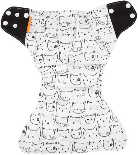 Vista 7 de 4 fundas para pañales de bebé, lavables y reutilizables, cómodas, suaves, secas y transpirables, tamaño ajustable (1#)
