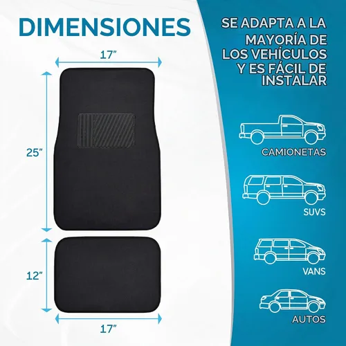 Vista 6 de BDK Tapete clásico para piso, Negro