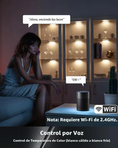 Vista 11 de Cefrank - Luces LED inteligentes de disco, paquete de 6, iluminación WiFi