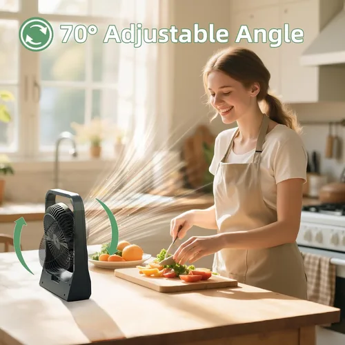 Vista 10 de Ventilador recargable de 20800 mAh, ventilador de viaje de hasta 80 horas