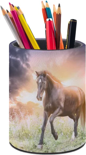 Vista 13 de Organizador de lápices con diseño de bandera de Estados Unidos, lindo portalápices, taza de lápices para escritorio, soporte para brochas