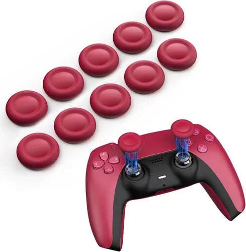 Vista 11 de NEWDERY Joystick Replacement Grip Caps for PS4/PS5 Controller, PS5/PS4 Thumb Grips Caps, Anti-Stickiness, Anti-Slip, Anti-Scratch, Anti-Fingerprint