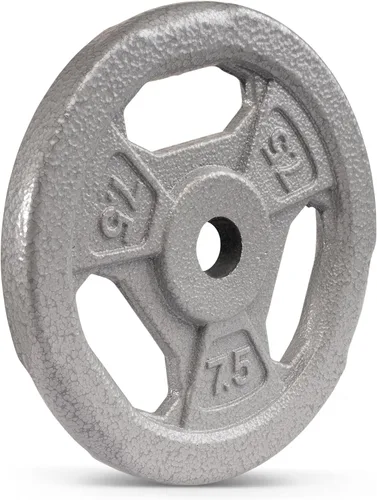 Vista 12 de Marcy Classic - Discos de agarre estándar de hierro fundido de 1" para entrenamiento de fuerza y levantamiento de pesas