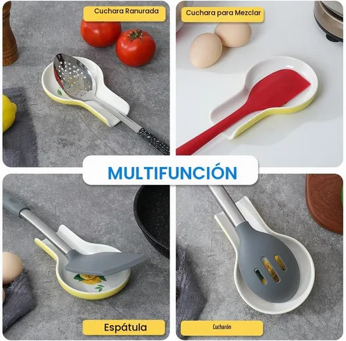 Vista 4 de Soporte para cuchara de cerámica para decoración de cocina, soporte