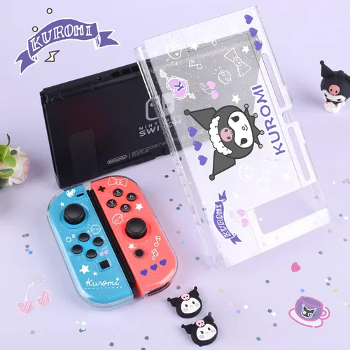Vista 7 de DLseego Little Troublemaker - Funda protectora con interruptor de purpurina de conejo transparente de demonio acoplable antiarañazos, carcasa dura