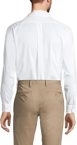 Vista 2 de Lands' End Camisa de vestir con cuello abotonado Supima sin planchado, ajuste tradicional, para hombre