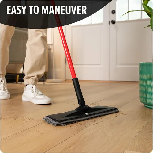 Vista 5 de Dirt Devil Trapeador de polvo, plumeros para suelos de madera dura, incluye almohadillas de microfibra reutilizables, limpiador multisuperficie