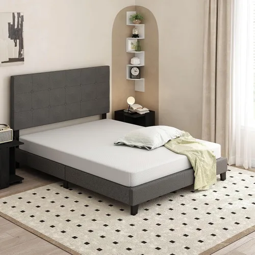 Vista 5 de Furinno Tidur - Colchón de espuma viscoelástica de gel refrescante, 6 pulgadas, tamaño King, color blanco