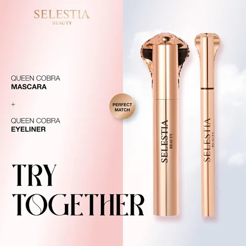 Vista 6 de SELESTIA BEAUTY Lápiz delineador líquido negro Queen Cobra – Larga duración – Secado rápido, sin descamación – Aplicador fino y color intenso