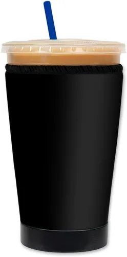 Vista 10 de Mugzie Funda aislante para café helado de lujo, neopreno reutilizable, acogedora para tazas de bebidas frías, evita la condensación y las vuelcas
