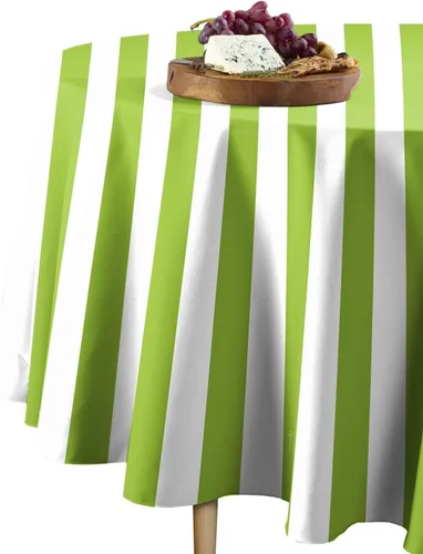 Vista 8 de Fabric Textile Products Servilletas de tela a rayas color lima y blanco Servilletas cabaña de 18 x 18 pulgadas Juego de 12 Resistente a