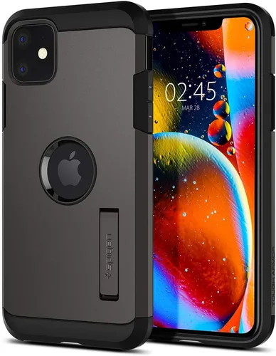 Vista 8 de Spigen Funda Tough Armor diseñada para Apple iPhone 11 (2019), color negro