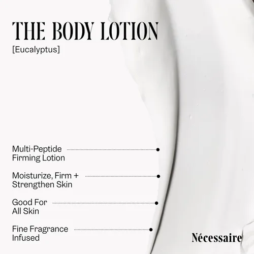 Vista 5 de Nécessaire The Body Duo (Eucalipto) Set de regalo para el cuidado de la piel para mujeres + hombres, The Body Wash 16.9 onzas + The Body Lotion 15.2