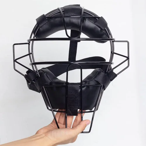 Vista 2 de Máscara facial de béisbol y softbol para máxima protección, protector de cabeza de acero de estilo tradicional con almohadilla de espuma