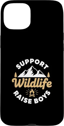 Vista 9 de Parent Support Wildlife Raise Boys - Mom Dad Outdoors Case for iPhone 16