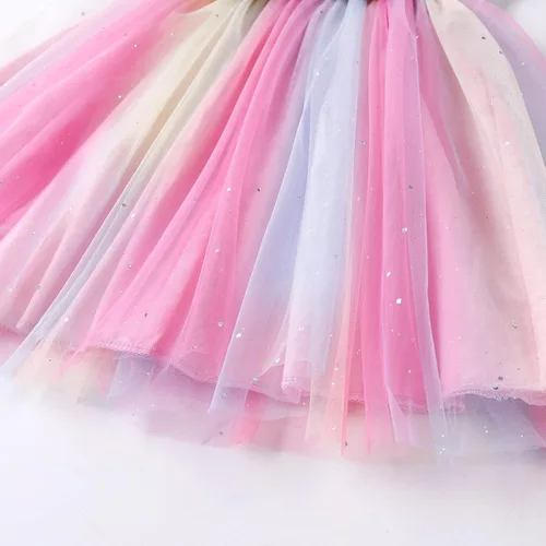 Vista 3 de VIKITA Vestidos de verano sin mangas de poliéster tutú para niñas de 3 a 12 años