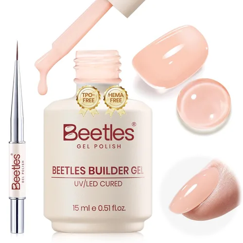 Vista 28 de Beetles Builder Gel para uñas, 2 piezas de gel de construcción transparente 0 - A - transparente