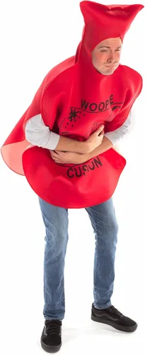 Vista 2 de Woopie - Disfraz de Halloween con diseño de pedo rojo, talla única