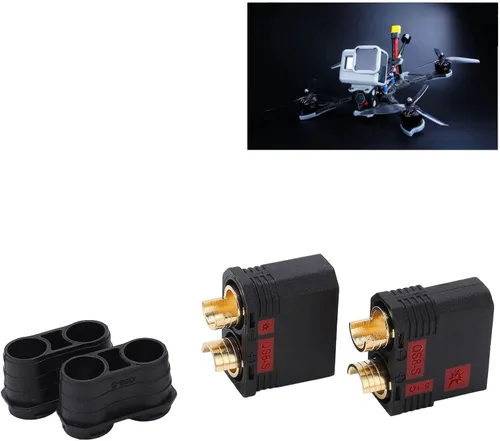 Vista 3 de Kit de conector QS8, conector QS8 macho y hembra Kit RC batería ESC conector enchufe para control remoto Contorl