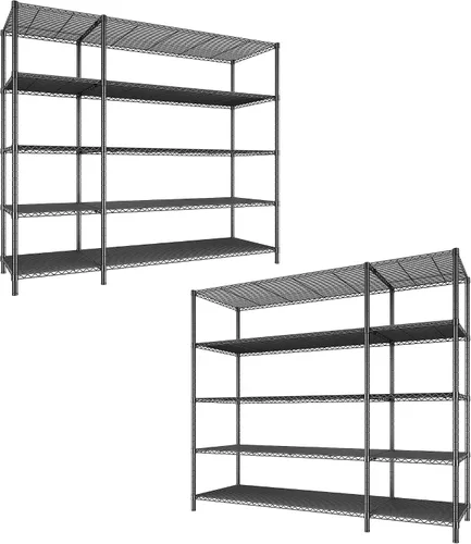 Vista 11 de Romorgniz - Estantes de almacenamiento, 1120 cargas resistentes y en forma de L, para cocina 4 Tier shelf 52.4" W,Waterproof &