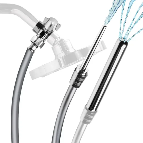 Vista 9 de Sistema todo en uno de 4 boquillas para hacer enemas en la ducha