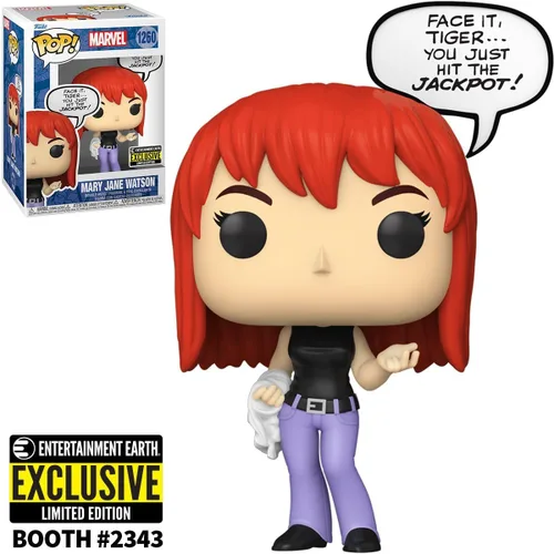 Vista 2 de POP! Marvel: Spider-Man - Mary Jane Watson # 1260 Exclusivo incluido con funda protectora de caja compatible