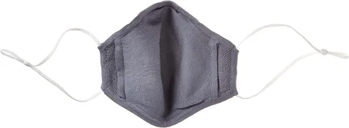 Vista 3 de Cable Stitch Unisex Mascarilla de punto reutilizable con bolsillo para filtro gris claro