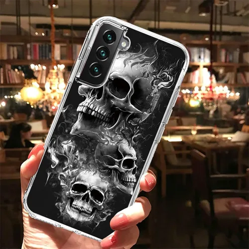 Vista 7 de Funda de teléfono compatible con Moto G 5G Plus/Moto ONE 5G UW, parte trasera de policarbonato duro transparente de doble capa + cubierta protectora