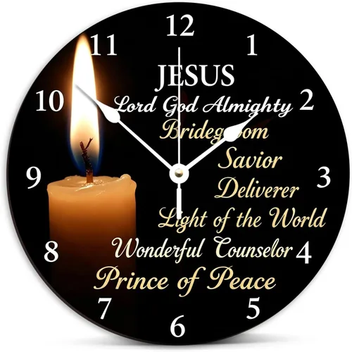 Vista 9 de Reloj con versículo bíblico con citas de Jesús, relojes de 0929Regalos Cristianos (2)