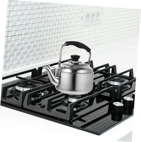 Vista 7 de YARNOW Hervidor de té de acero inoxidable, hervidor de té silbido en la parte superior de la estufa, tetera para estufa, mango ergonómico