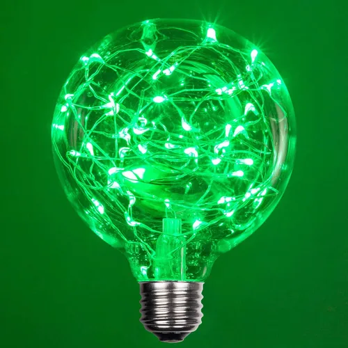 Vista 15 de Wintergreen Lighting LEDimagine - Bombilla de cadena de hadas, colgante de globo LED, bombilla ST64 con base E26 (dorado)